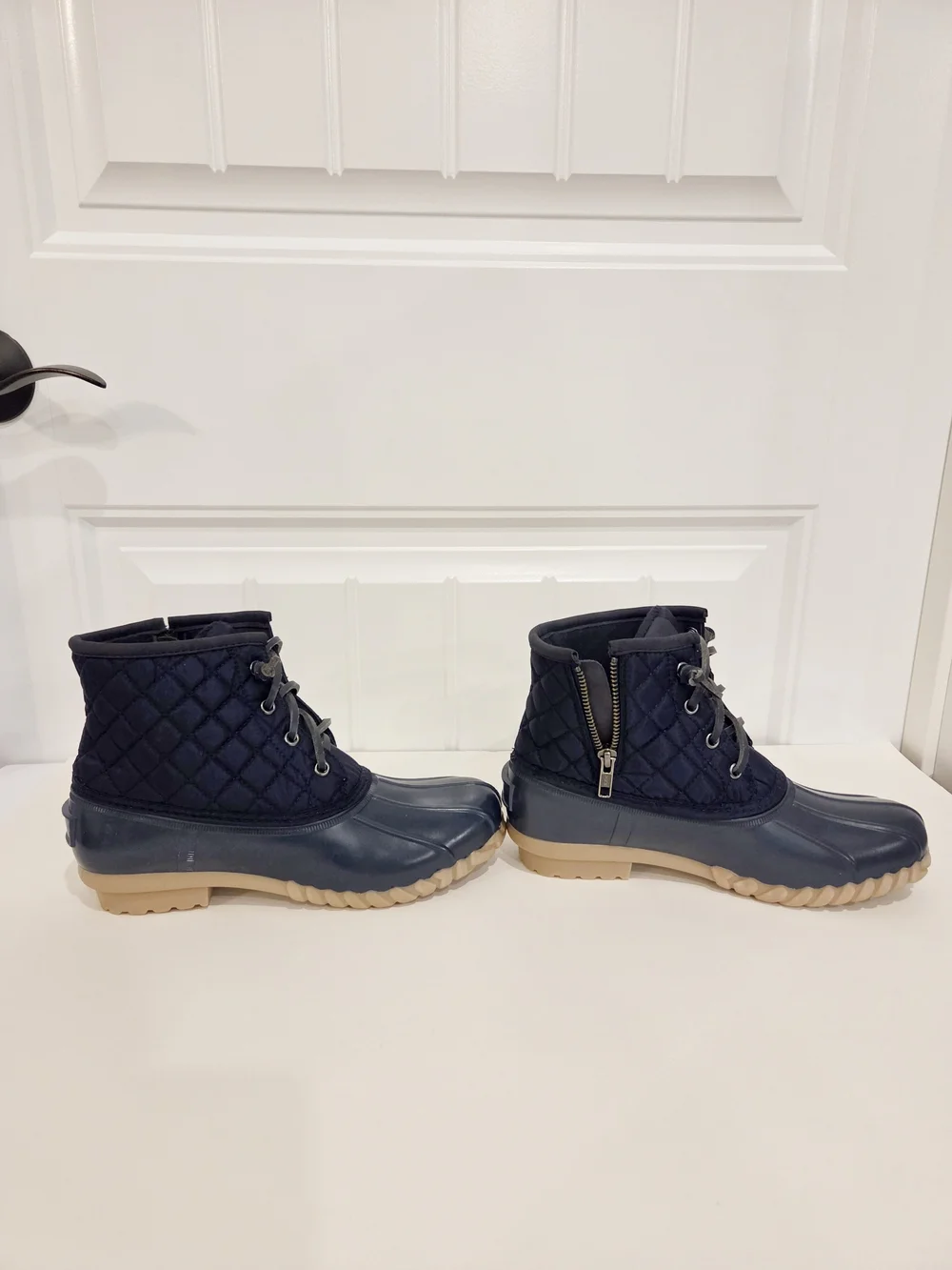 Womens Navy Blue Duck Boots